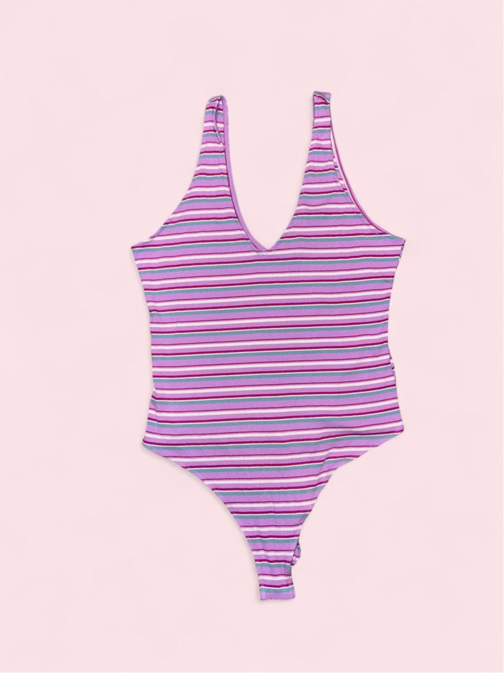 wild fable Pink & Purple Striped Girls' One-Piece Swimsuit